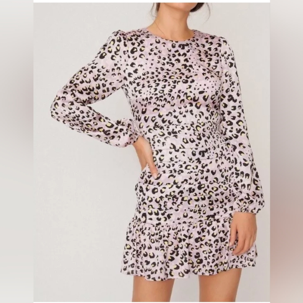 Lost + Wander Pink Ruffle dress